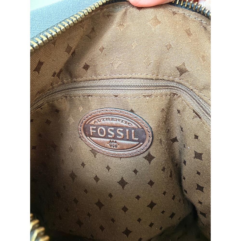 Fossil Explorer Crossbody Black Leather Boho Utility Vintage Dark Academia Boho - Picture 7 of 11